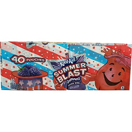 Kool-Aid Kool-Aid Summer Blast Jammers Boomin Berry Flavored Drink 40 X 6 Fl Oz Pouches, 240 Fluid Ounces (Pack Of 36)