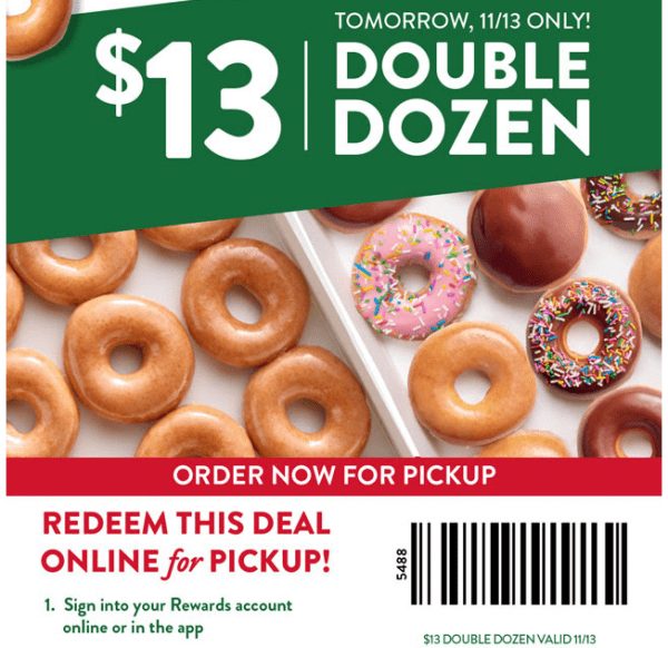 Krispy Kreme Deal! Double Dozen JUST $13!