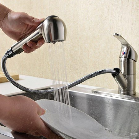 Ktaxon Faucets Chrome Finish Single Handle Kitchen Faucet