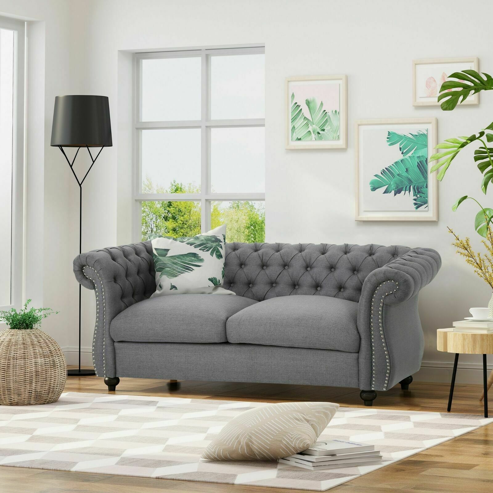 Kyle Traditional Chesterfield Loveseat Sofa