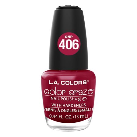L.A. COLORS Color Craze Nail Polish, Hot Blooded, 0.44 fl oz