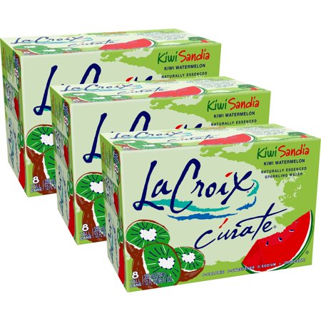 LaCroix (Curate) 24 Pack Slim Can - 3/8 packs Kiwi Sandia 12 Oz