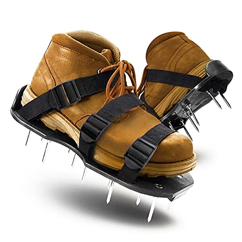 LASTOOLS Lawn Aerator Shoes Spiked Aerating Sandals - AMAZON OUTLET!