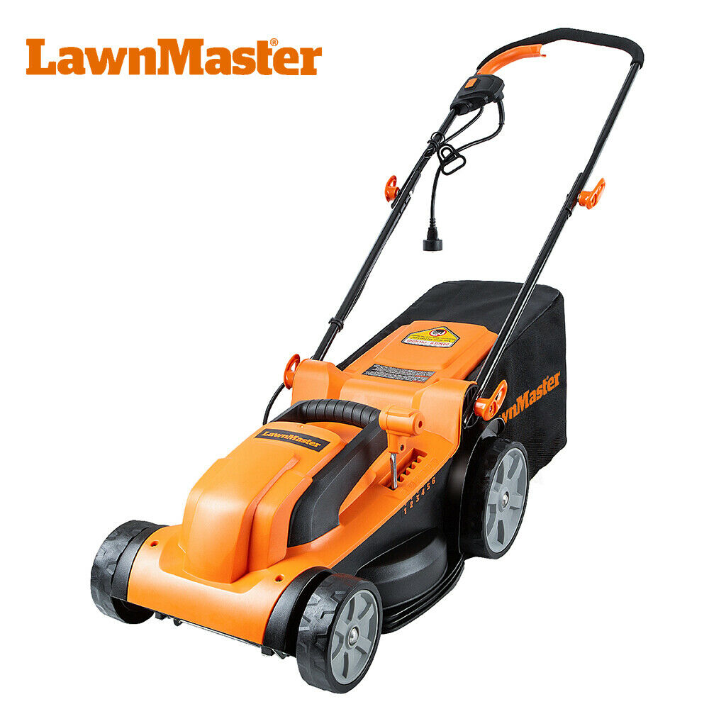LawnMaster MEB1114K Electric Corded Lawn Mower 15-Inch | 11AMP Orange