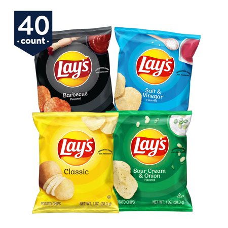 Lay's Potato Chips Variety Pack, 1 oz Bags, 40 Count