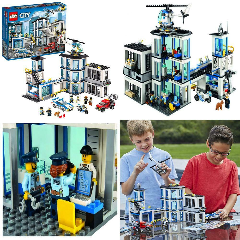 LEGO City Police Station 60141 Building Kit with Cop Car, Jail Cell, and...