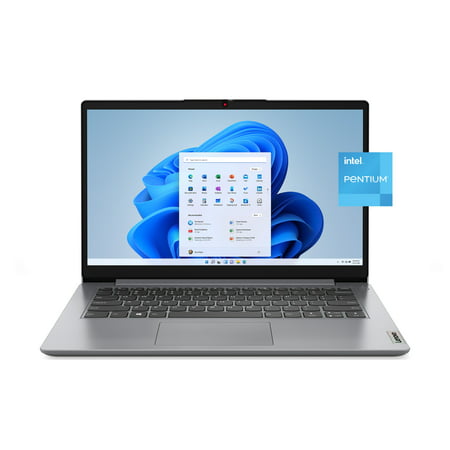 WALMART CHRISTMAS CLEARANCE - Lenovo Ideapad 1i, 14.0" Laptop, Intel Pentium N5030, 4GB RAM, 128GB eMMC Storage, Cloud Grey, Windows 11 in S Mode, 82V6001DUS