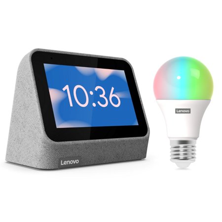 Lenovo Smart Clock Gen 2 - Grey + Color Smart Bulb