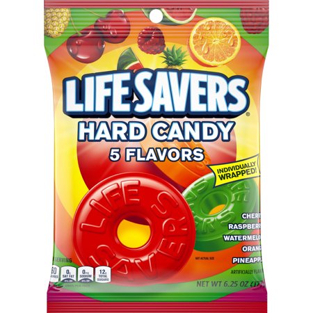 Life Savers 5 Flavors Hard Candy Individually Wrapped - 6.25 oz Bag