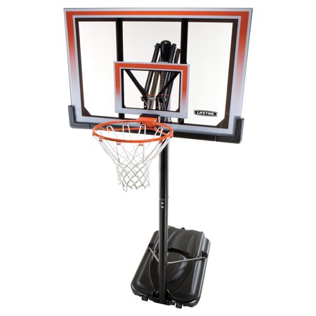 Lifetime 50 In. Shatterproof Portable One Hand Height Adjustable Basketball System, 71566