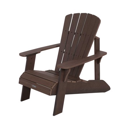 Lifetime Weather Resistant Wood Adirondack Chair - Rustic Brown