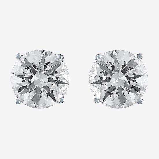 Limited Time Special!! Lab Created White Sapphire Sterling Silver 9mm Stud Earrings on Sale At JCPenney