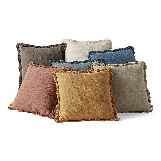 Linden Street Solid Texture Slub Square Throw Pillow on Sale At JCPenney