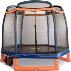 Little Tikes 7' Hexagon Backyard Trampoline w/ Safety Enclosure in Black/Orange | Wayfair 641664M