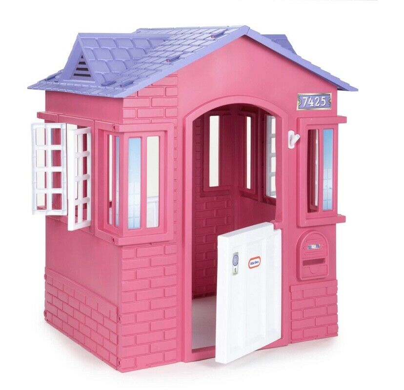 Little Tikes Cape Cottage House, Pink - Pretend Playhouse with Working Doors
