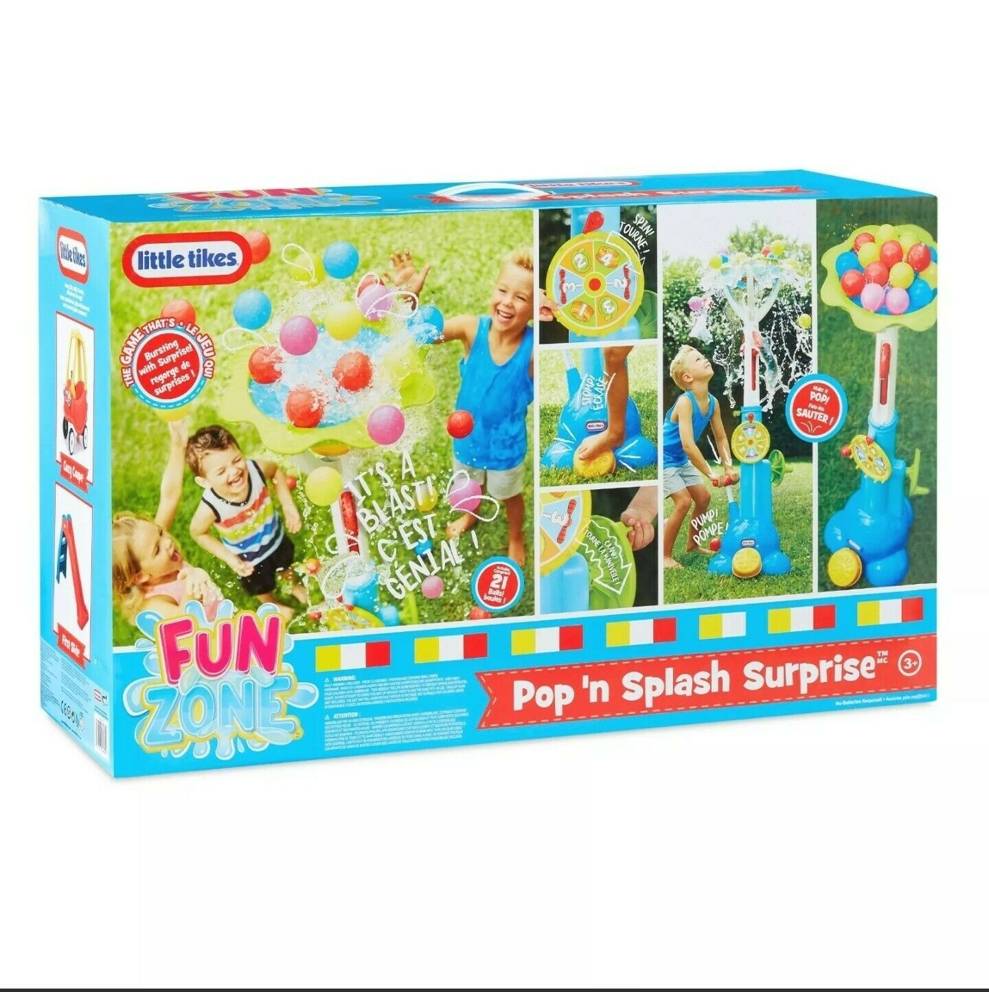 Little Tikes Fun Zone Pop 'n Splash Surprise Game for Kids + Balls NEW