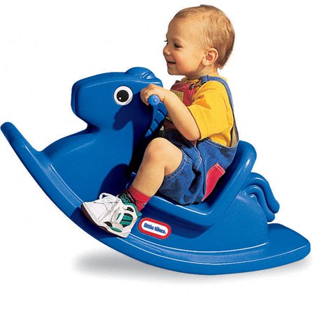 Little Tikes Kids Rocking Horse - Classic Ride On Toy for Toddlers- Blue