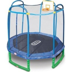 Little Tikes Sports 10' Round Trampoline w/ Safety Enclosure in Blue | Wayfair 640261M