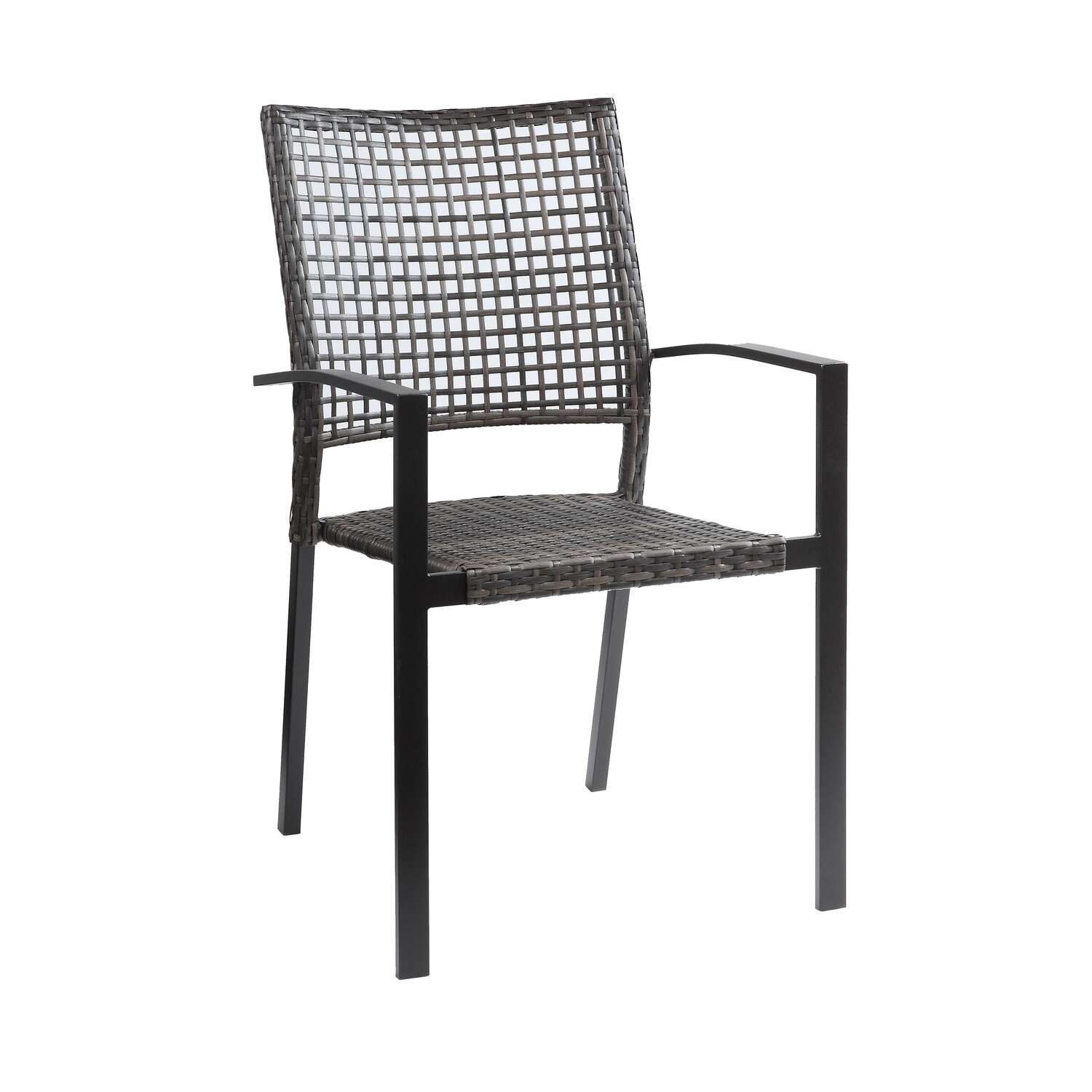 Living Accents Brown Steel Frame Stackable Chair