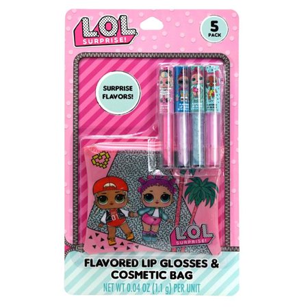 LOL Surprise 2336878 Pink Lip Gloss with Bag, 4 Piece - Case of 144