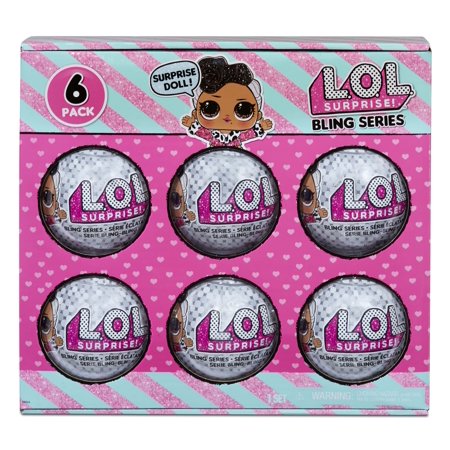 LOL Surprise Bling Series 6-Pack Exclusive including Fan Favorite Dolls and 7 Surprises in Each Ball – Great Gift for Girls Ages 4+