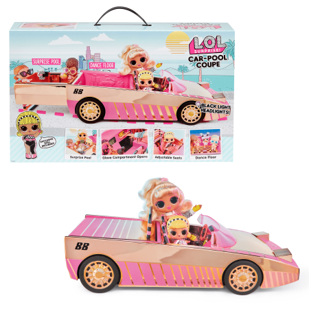 Lol Surprise Car-Pool Coupe With Exclusive Doll, Surprise Pool &Amp; Dance Floor, Great Gift For Kids Ages 4 5 6+