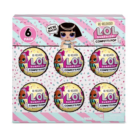 L.O.L. Surprise! Confetti Pop Pharaoh Babe 6 Re-released Dolls Each with 9 Surprises Doll Playset, 9 Pieces