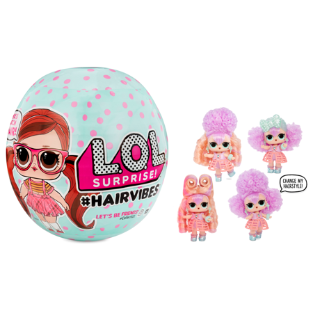 LOL Surprise Hairvibes Dolls With 15 Surprises Including Exclusive Doll, Fashion Outfits, Shoes, Accessories, Wigs, And More - For Kids Ages 6-8