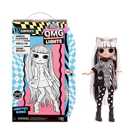L.O.L. Surprise! O.M.G. Lights Groovy Babe Fashion Doll with 15 Surprises