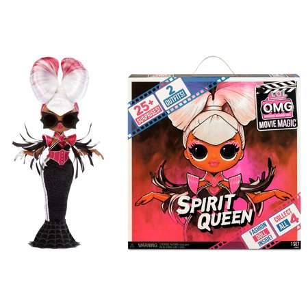 LOL Surprise Omg Movie Magic Spirit Queen Fashion Doll with 25 Surprises Including 2 Fashion Outfits, 3D Glasses, Movie Accessories And Reusable Playset – Great Gift for Girls Ages 4+