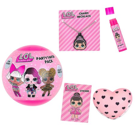 LOL Surprise Party Favor Pack, 1 Count - Includes Sticker, Necklace, Lip Balm, Jewelry Box, and A Surprise