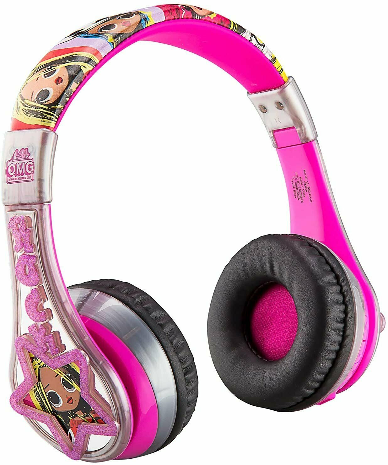LOL Surprise Remix OMG Wireless Bluetooth Portable Kids Headphones with...