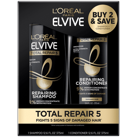 L'Oreal Paris Elvive Total Repair 5 Repairing Shampoo and Conditioner Set, 2 - WALMART