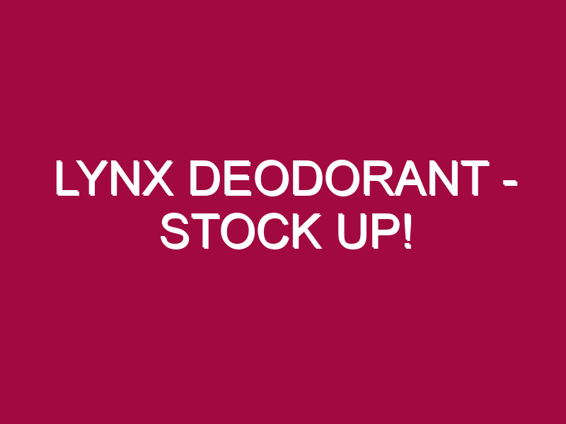 lynx deodorant stock up 1305134