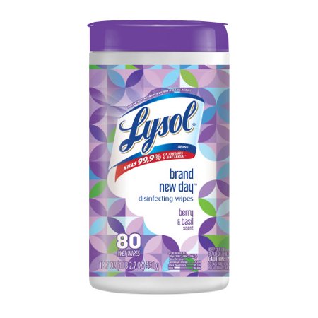 Lysol Brand New Day Disinfecting Wipes, Berry & Basil, 80ct