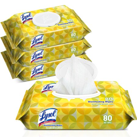 Lysol Handi-Pack Disinfecting Wipes, Lemon & Lime Blossom, 320ct (4X80ct), Packaging May Vary