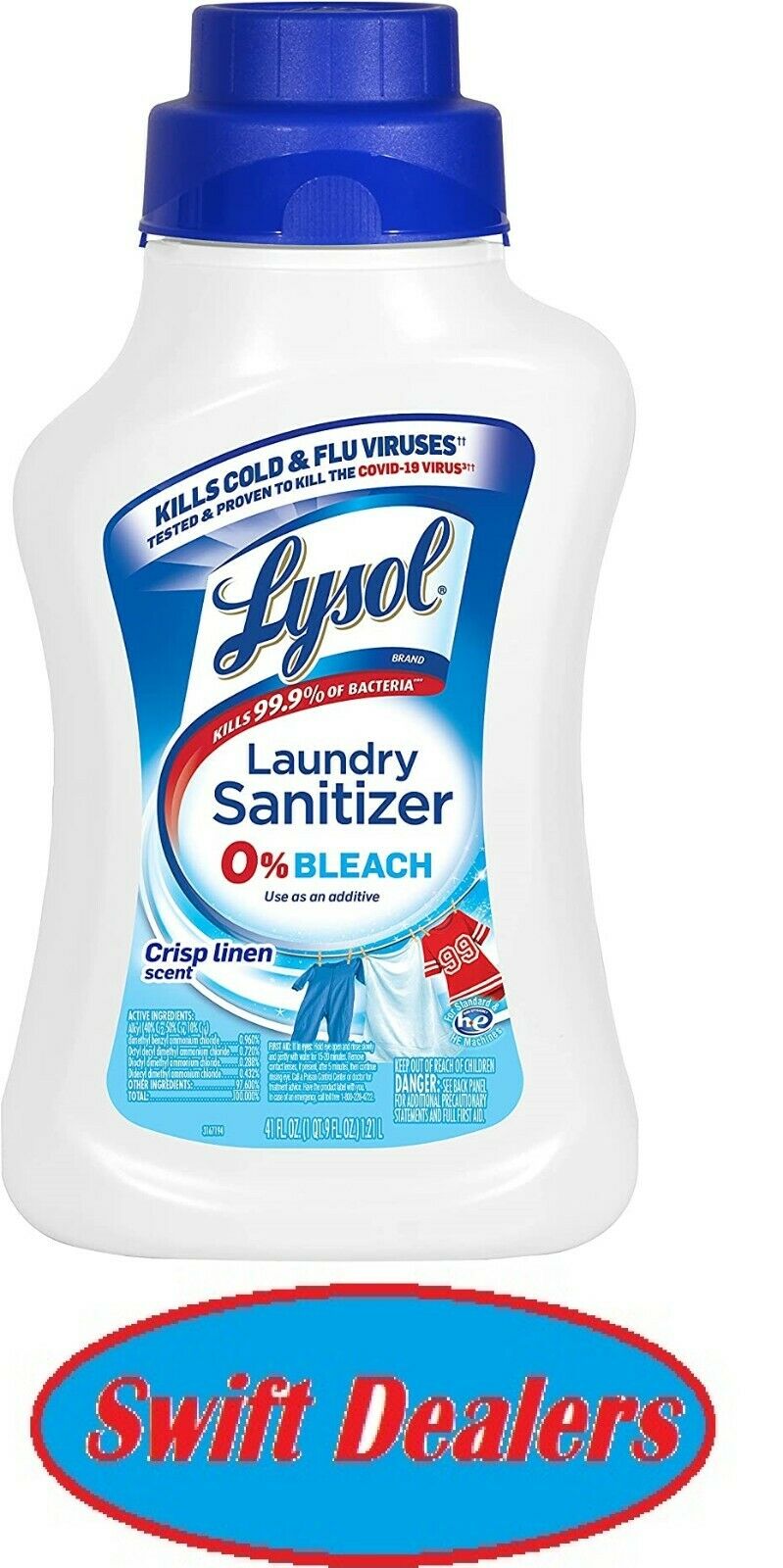 Lysol Laundry Sanitizer Additive, Crisp Linen 41 fl oz pack of 1 Free Shipping