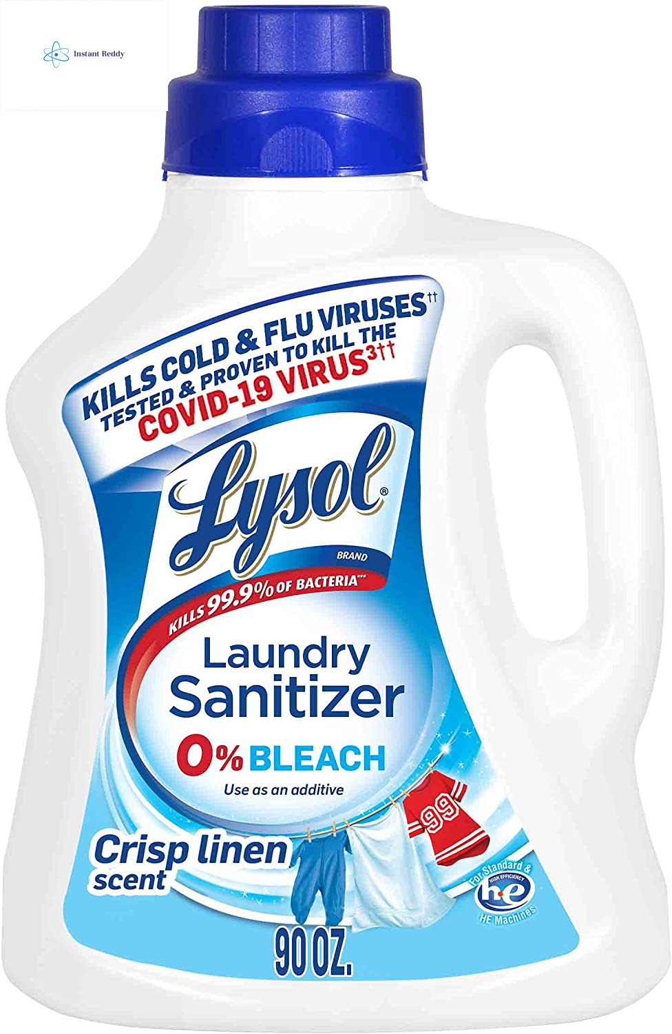 Lysol Laundry Sanitizer Additive, Crisp Linen, 90oz, Packaging May Vary