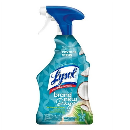 Lysol All-Purpose Cleaner, Sanitizing and Disinfecting Spray, To Clean and Deodorize, Coconut & Sea Minerals Scent, 32oz