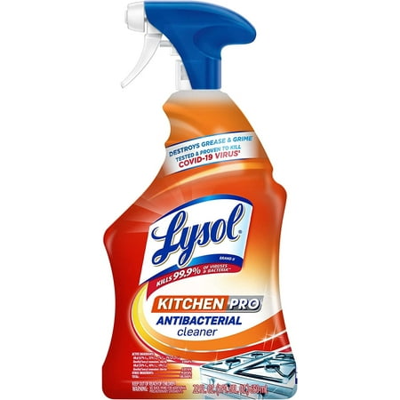 Lysol Pro Kitchen Spray Cleaner and Degreaser, Antibacterial All Purpose Cleaning Spray for Kitchens, Countertops, Ovens, and Appliances, Citrus Scent,...