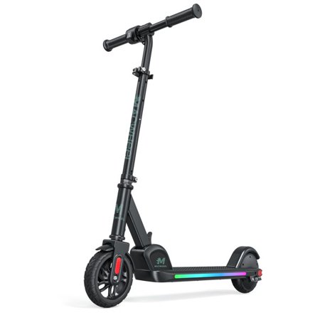 Macwheel Electric Scooter for Kids Age 8+, LED display, 5 Miles Ride Time, 3 Levels of Height from 28 '' to 36 '', Adjustable Speed 5 mph / 8 mph / 10 mph, Foldable, Black