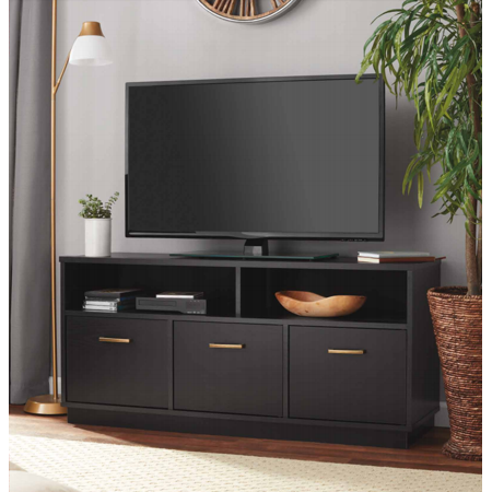 Mainstays 3-Door TV Stand Console for TVs up to 50", Blackwood Finish