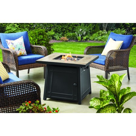 Mainstays 30" Square Ceramic Tiletop Outdoor Gas Fire Pit Table