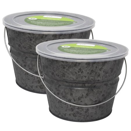 Mainstays 30oz Silver, Galvanized Outdoor Citronella Bucket Candle (2 Pack)
