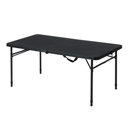 Mainstays 4' Fold-in-Half Adjustable Table, Rich Black