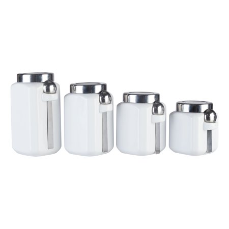 Mainstays 4-Piece Canister Set, Arctic White