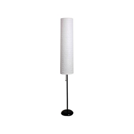 Mainstays 58" Rice Paper Shade Floor Lamp, Black Finish Large