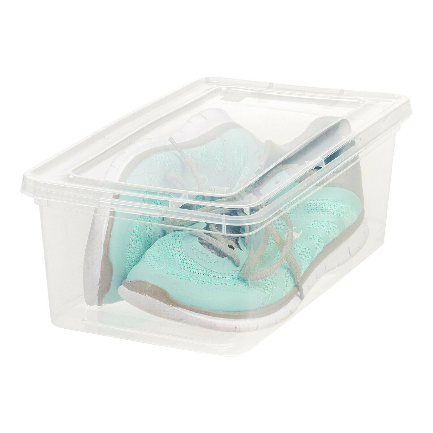 Mainstays 5Qt Stackable Plastic Lidded Closet Organizer Box - Clear - 20 Pack