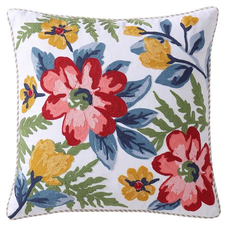 Mainstays, Ambretta Decorative Pillow, Square, 18" x 18", Blue, 1 Piece MOTHERS DAY DEAL!