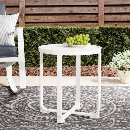 Mainstays Asher Springs Outdoor Side Table- White